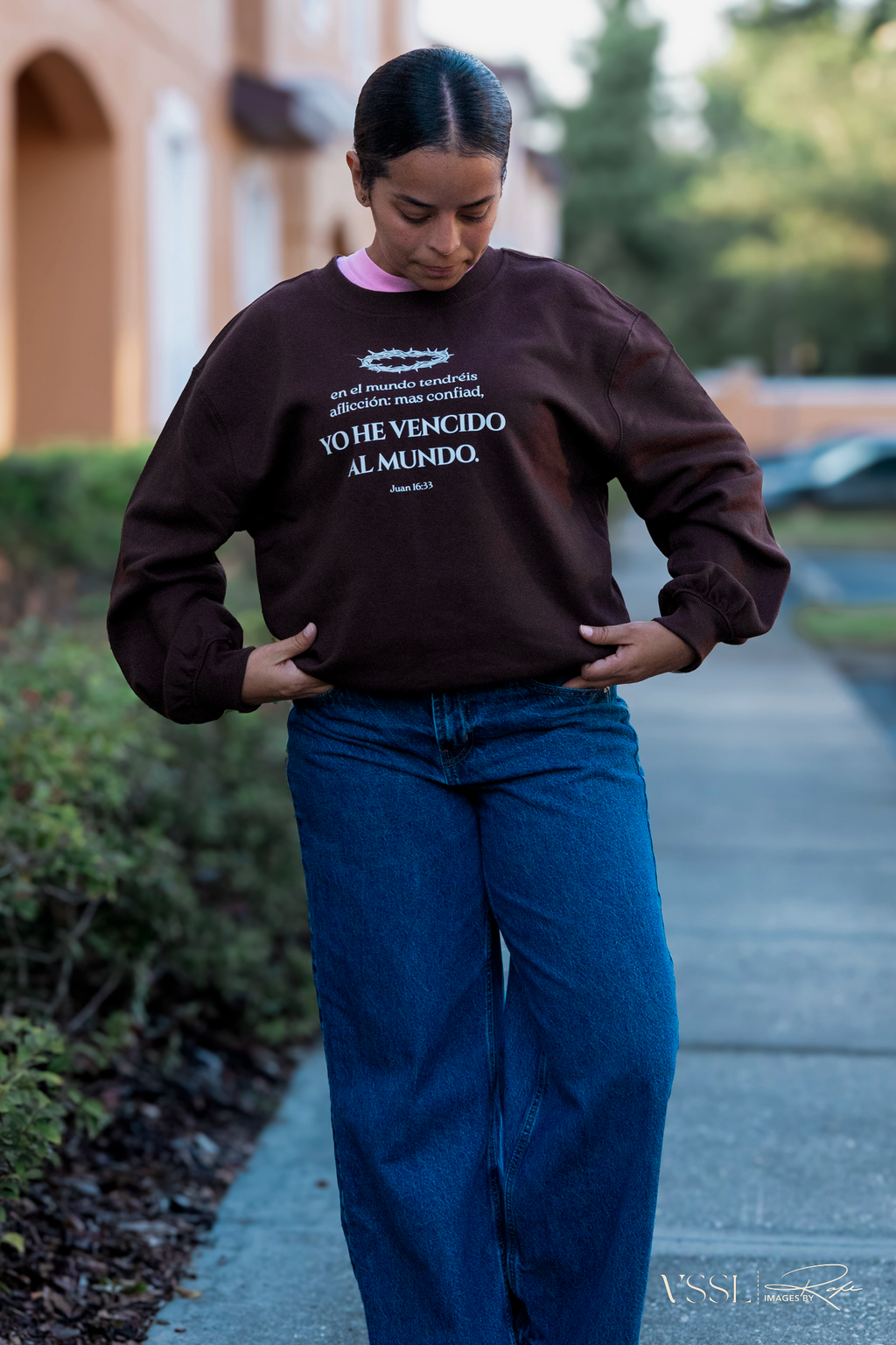 YO HE VENCIDO WOMENS FLEECE SWEATER