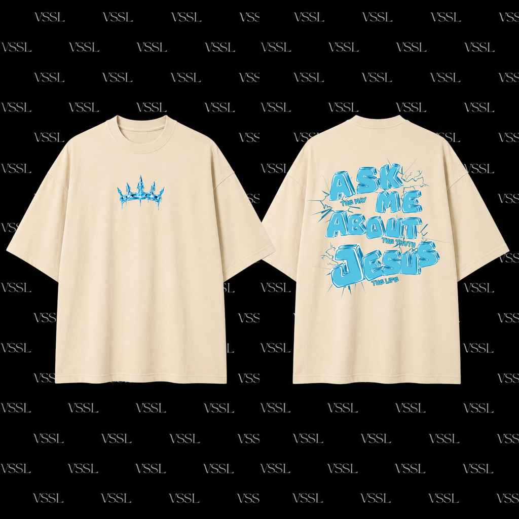 ICY ASK ME OVERSIZED TEE